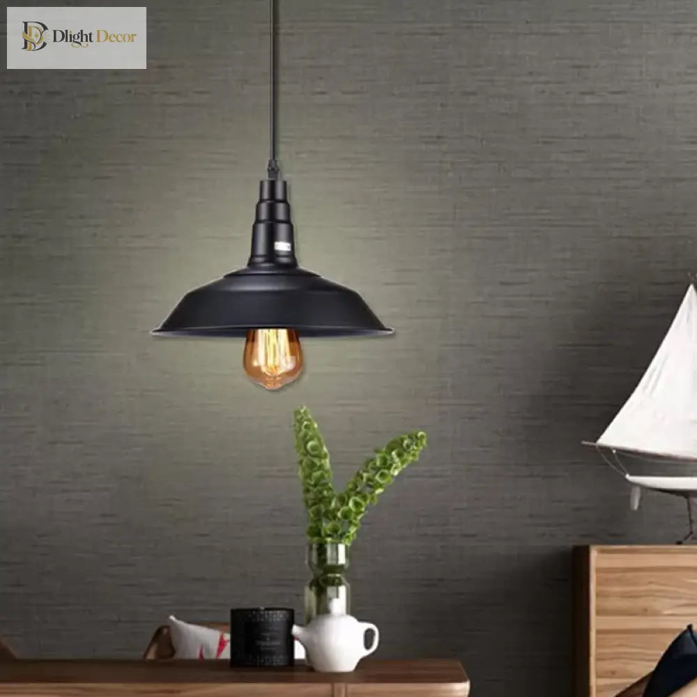 Rustic Charm Meets Modern Convenience: The Hanging Black Barn Light