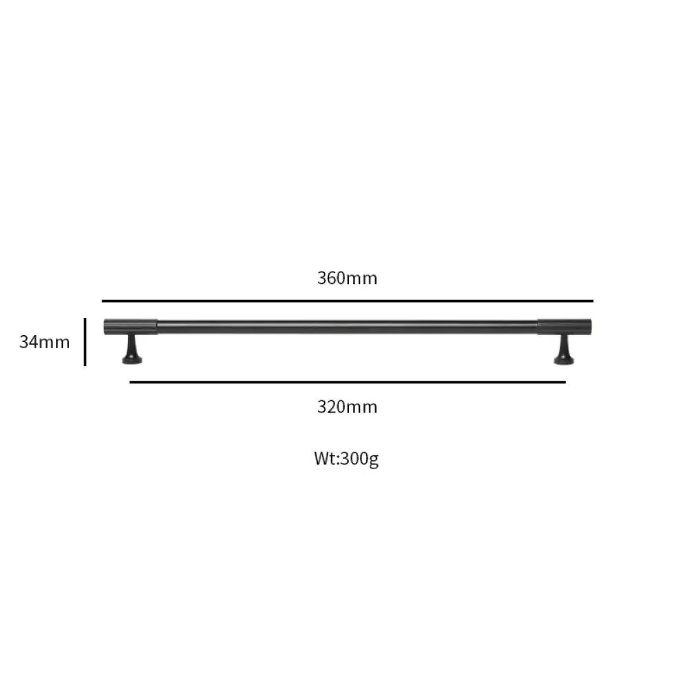 Black Vertical Line Brass Furniture Handles – Cabinet Drawer Knobs and Wardrobe Pulls 360mm Handles