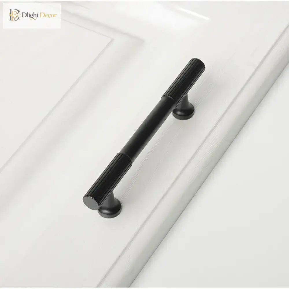 Black Vertical Line Brass Furniture Handles – Cabinet Drawer Knobs and Wardrobe Pulls Handles