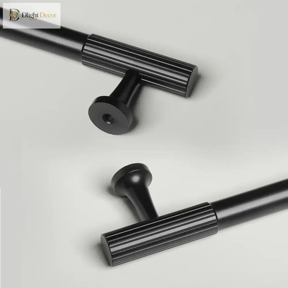 Black Vertical Line Brass Furniture Handles – Cabinet Drawer Knobs and Wardrobe Pulls Handles