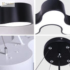 Blake - Modern Led Pendant Light With Irregular Shade (Black Or White) Lighting
