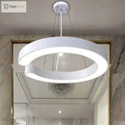 Blake’s Bold C - Curve: Modern Led Pendant Lamp In Black Or White Ceiling Light