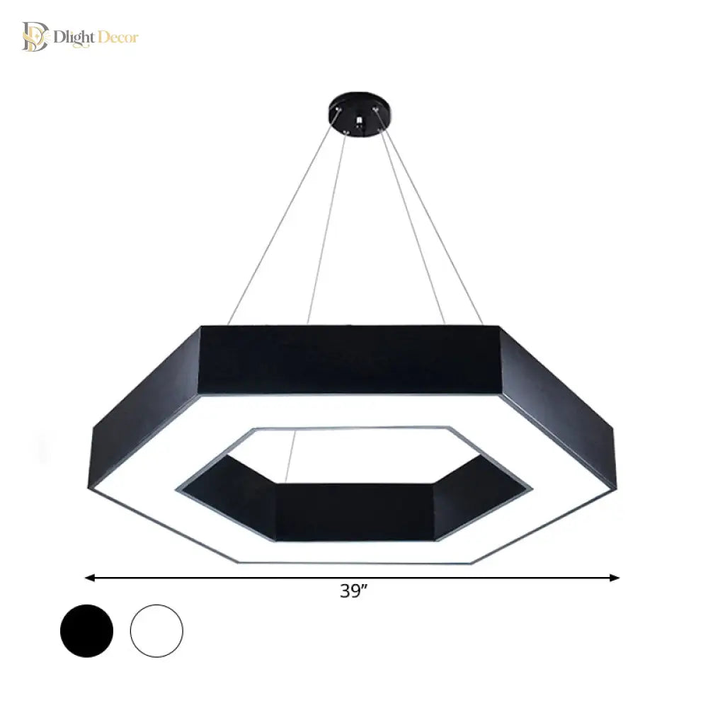 Blakely Modern Hexagonal Led Pendant: Illuminate Your Office With Style And Functionality Pendant