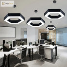 Blakely Modern Hexagonal Led Pendant: Illuminate Your Office With Style And Functionality Pendant