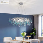 Blue Water-Drop Crystal Chandelier – product view 3