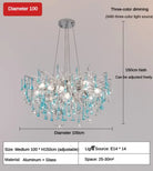 Blue Water-Drop Crystal Chandelier – configuration option 7