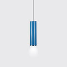 Olivia’s Modern Cylinder Pendant - Adjustable Hanging Light In Blue Or Green / 11’ White