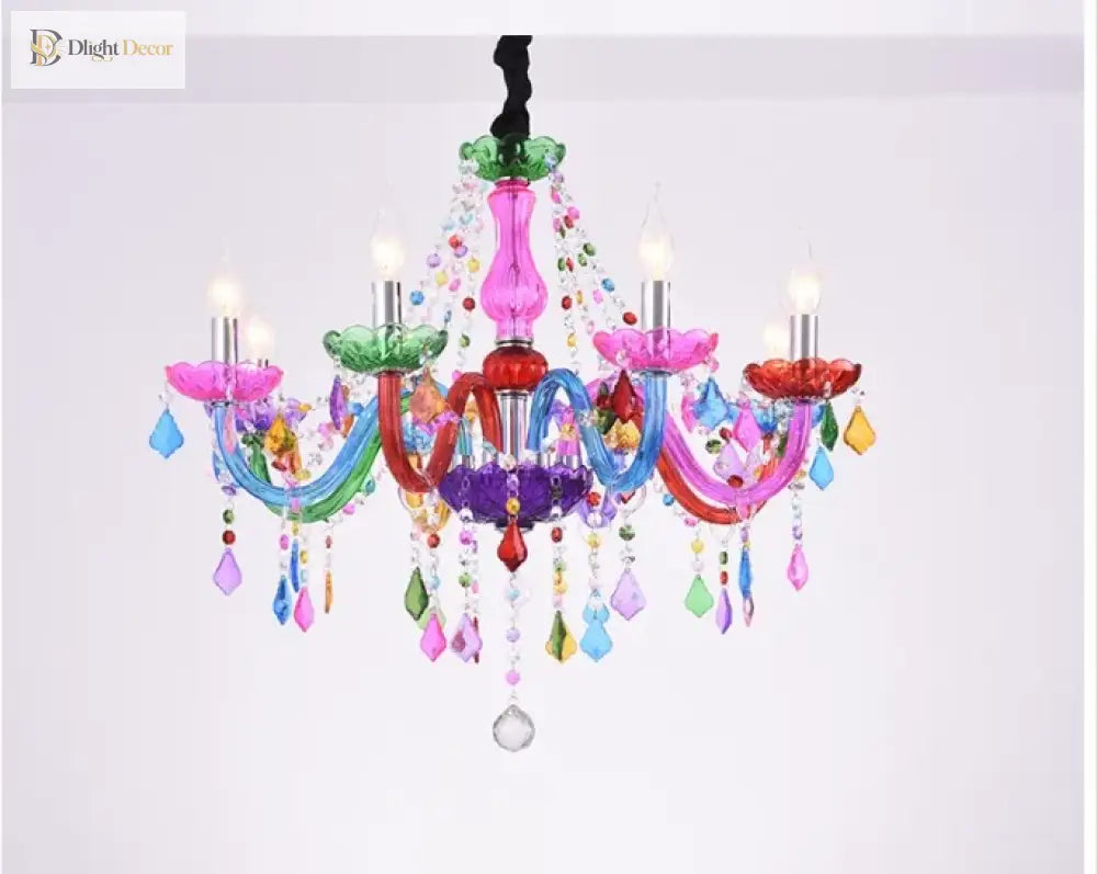 Bohemian Tiffany Style Crystal Chandelier - Vibrant Home Decor Lighting Chandelier