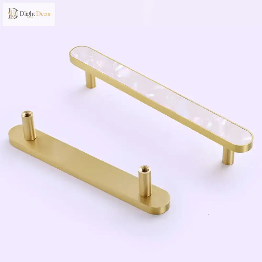 Brass and Acrylic Cabinet Handles – Colorful European Wardrobe Pulls for Furniture (96/128mm Hole Distance) Handles