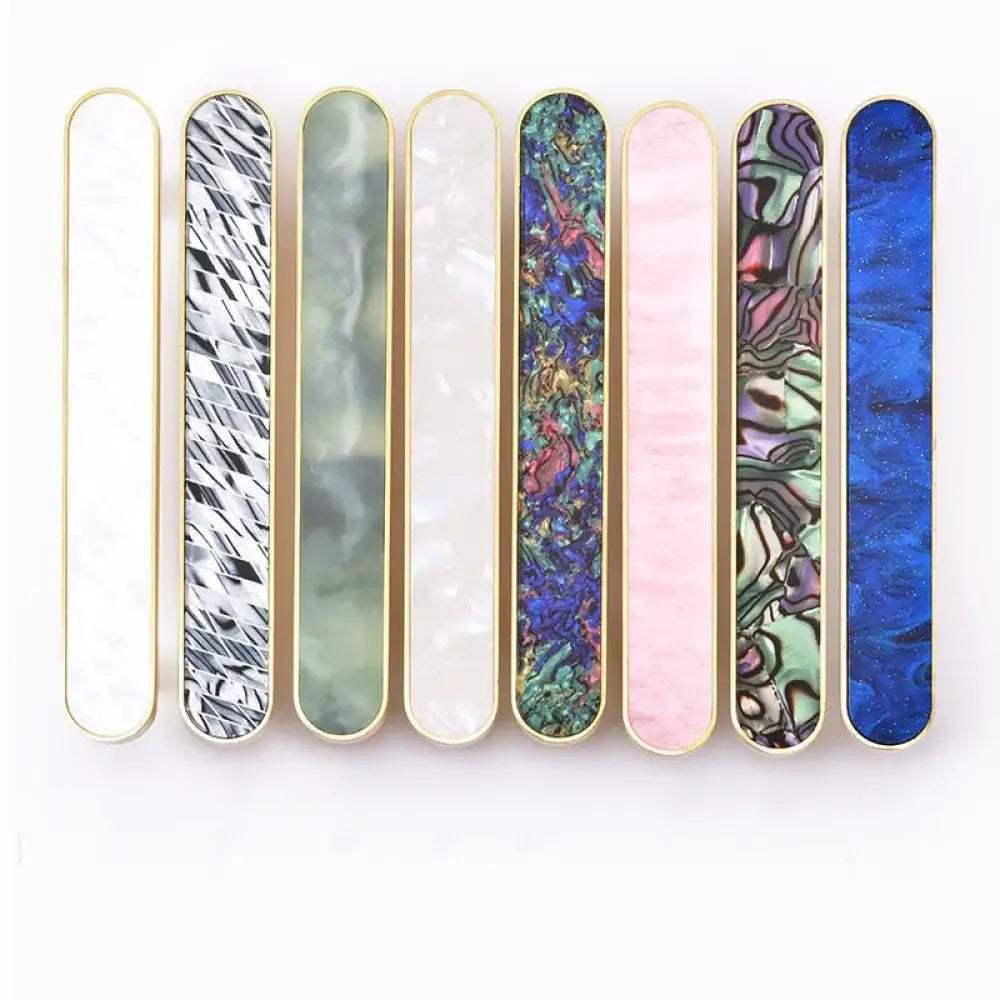 Brass and Acrylic Cabinet Handles – Colorful European Wardrobe Pulls for Furniture (96/128mm Hole Distance) Handles