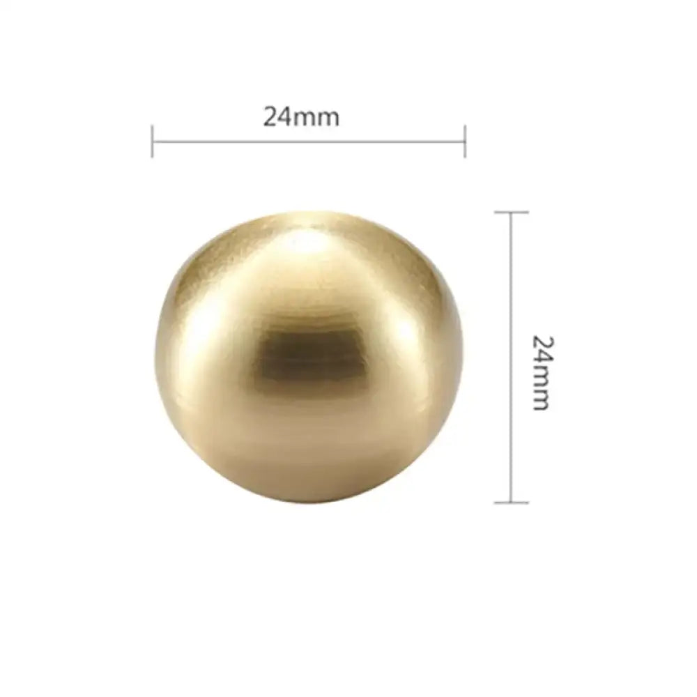 Brass Ball Cabinet Knobs – Modern Wardrobe Handles and Dresser Pulls 24mm / 1 piece Knob