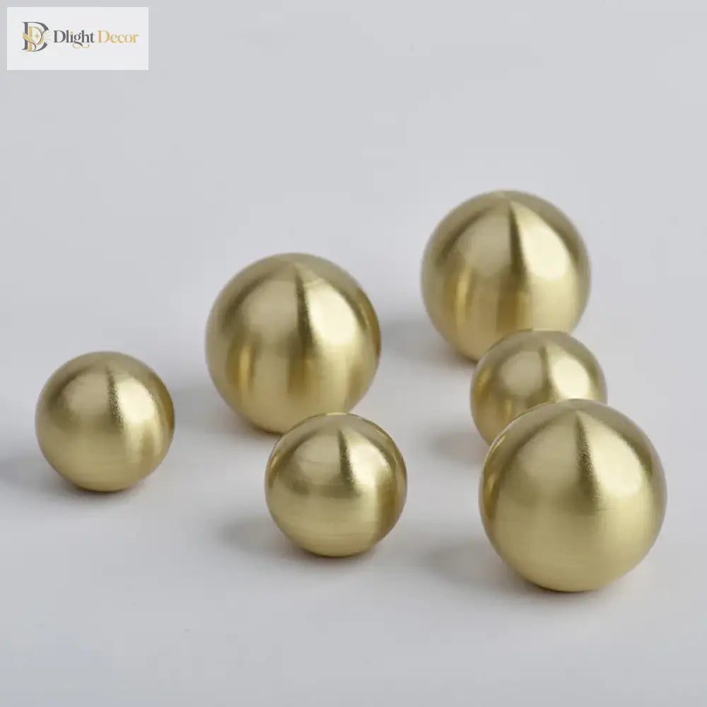Brass Ball Cabinet Knobs – Modern Wardrobe Handles and Dresser Pulls Knob