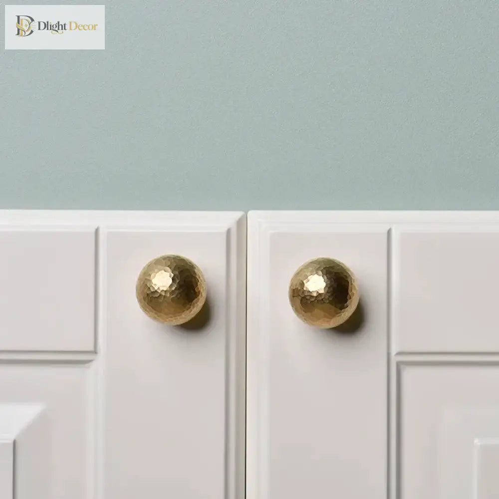 Brass Ball Cabinet Knobs – Modern Wardrobe Handles and Dresser Pulls Knob