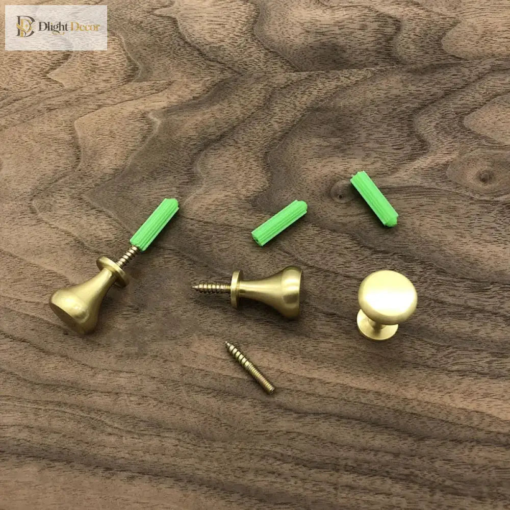 Brass Cabinet Handle and Hook – Gold Knob for Furniture Wardrobes and Towel Holders knob