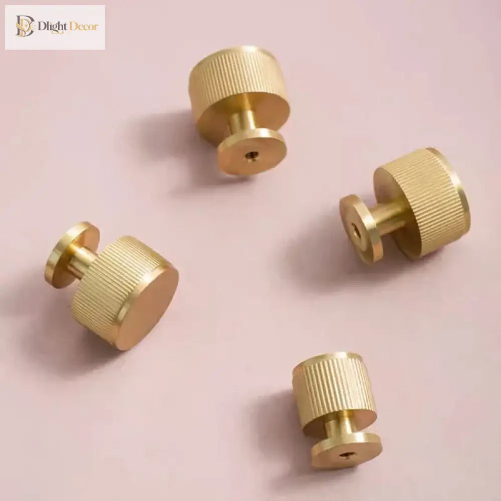 Brass Cabinet Knobs and Knurled T-Bar Handles – Modern Drawer and Furniture Hardware Knob