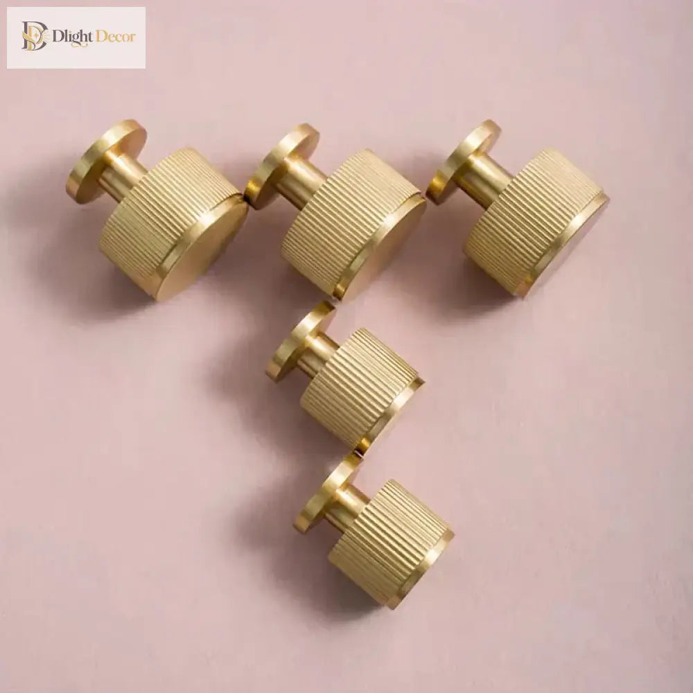 Brass Cabinet Knobs and Knurled T-Bar Handles – Modern Drawer and Furniture Hardware Knob