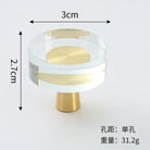 Brass Crystal Cupboard Cabinet Handle Kitchen Drawer Knobs Light Luxury Furniture Hardware Transparent Handle Home