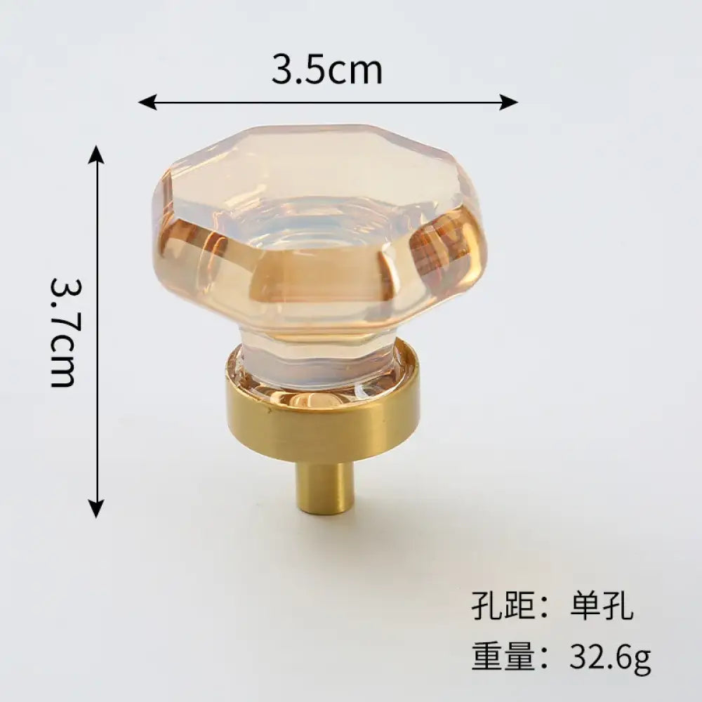 Brass Crystal Cupboard Cabinet Handle Kitchen Drawer Knobs Light Luxury Furniture Hardware Transparent Handle Home