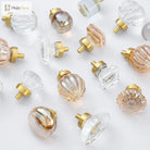 Brass Crystal Cupboard Cabinet Handle Kitchen Drawer Knobs Light Luxury Furniture Hardware Transparent Handle Home