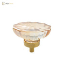 Brass Crystal Cupboard Cabinet Handle Kitchen Drawer Knobs Light Luxury Furniture Hardware Transparent Handle Home