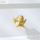 Brass European Angel Cabinet Handles - Vintage Gold Knobs for Wardrobes Dressers and Drawers Knobs