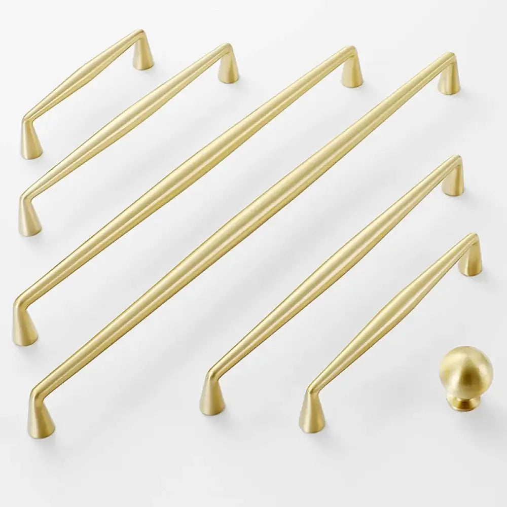 Brass Gold Black and Gray Cabinet Handles – Nordic Wardrobe Knobs and American Bar Pulls Gold / 268mm(CC 256) Handles