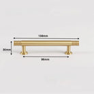 Brass Kitchen Cabinet Handles – Gold Textured Drawer Knobs and Door Bar Handles gold 138mm Handles