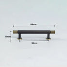 Brass Kitchen Cabinet Handles – Gold Textured Drawer Knobs and Door Bar Handles 138mm Handles
