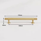 Brass Kitchen Cabinet Handles – Gold Textured Drawer Knobs and Door Bar Handles gold 170mm Handles