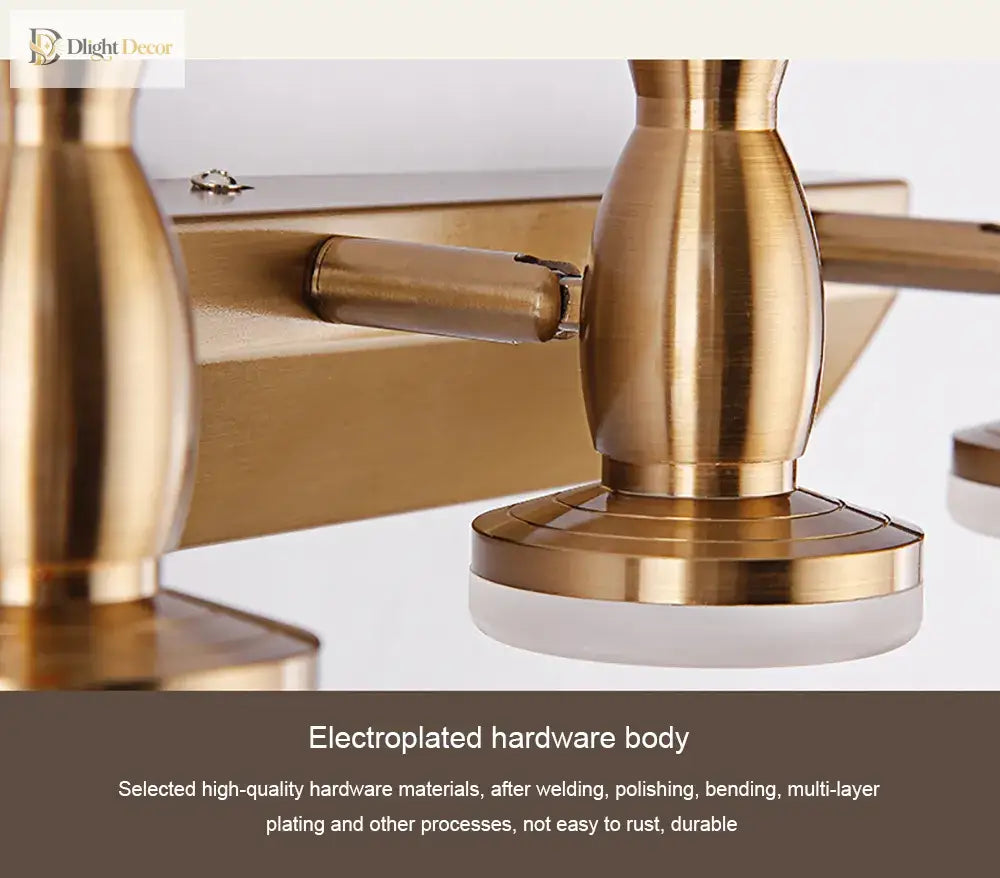 Brass Mirror Lamp - Stylish Wall Light For Bathroom Cabinet Vanity And More Wall Lamp