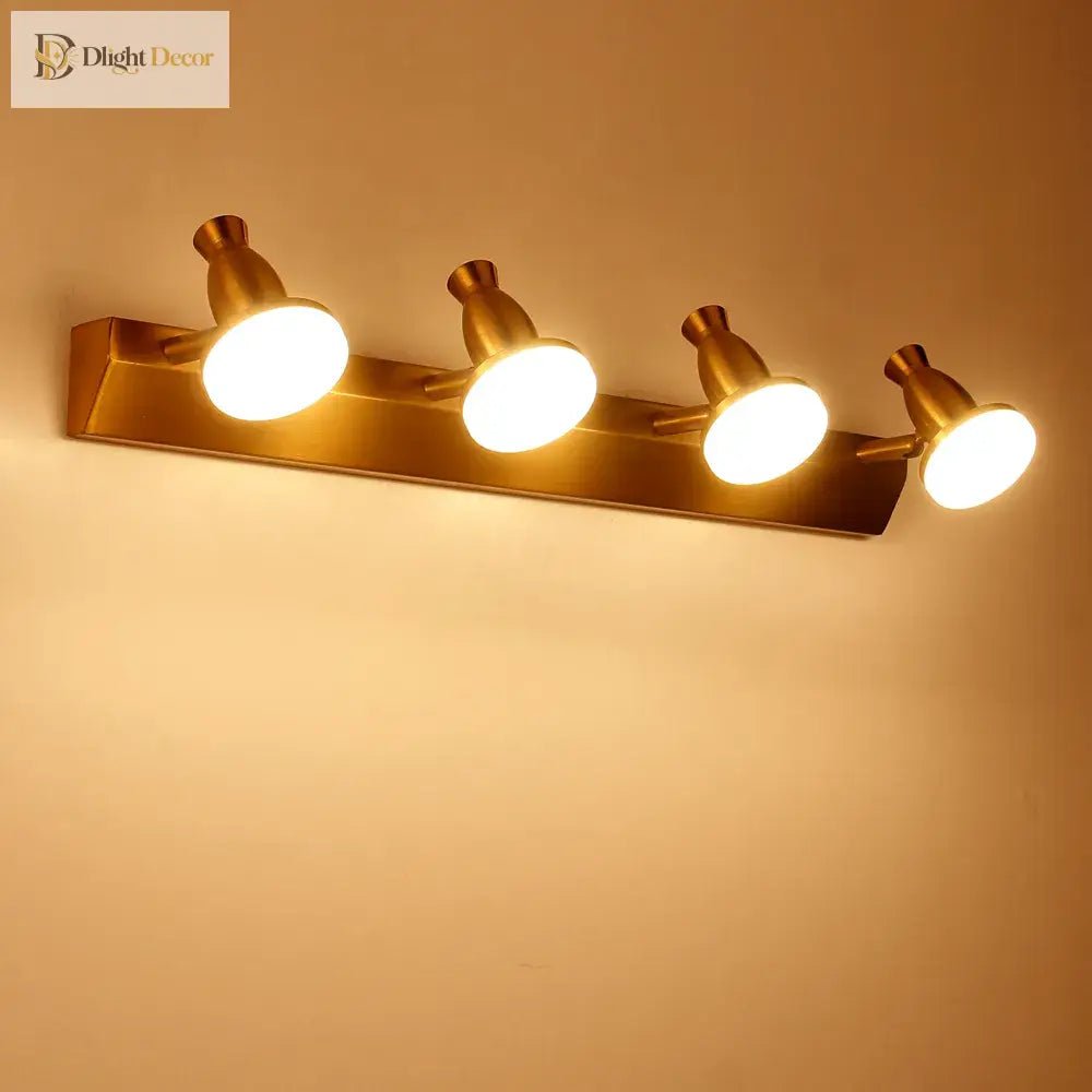 Brass Mirror Lamp - Stylish Wall Light For Bathroom Cabinet Vanity And More Wall Lamp