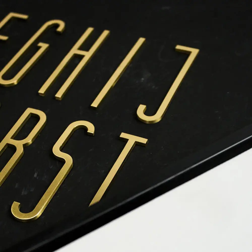 Brass Letters & Numbers – DIY Door Plate Decoration for House Shop or Family Name Brass Letters