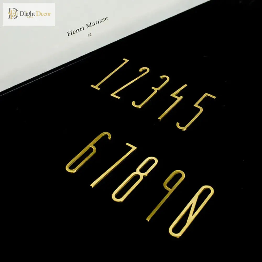 Brass Letters & Numbers – DIY Door Plate Decoration for House Shop or Family Name Brass Letters
