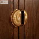 Brass Shell Drawer Knobs – Nordic Antique Round Cabinet Handles for TV Stands and Wine Cases 80x40mm knob
