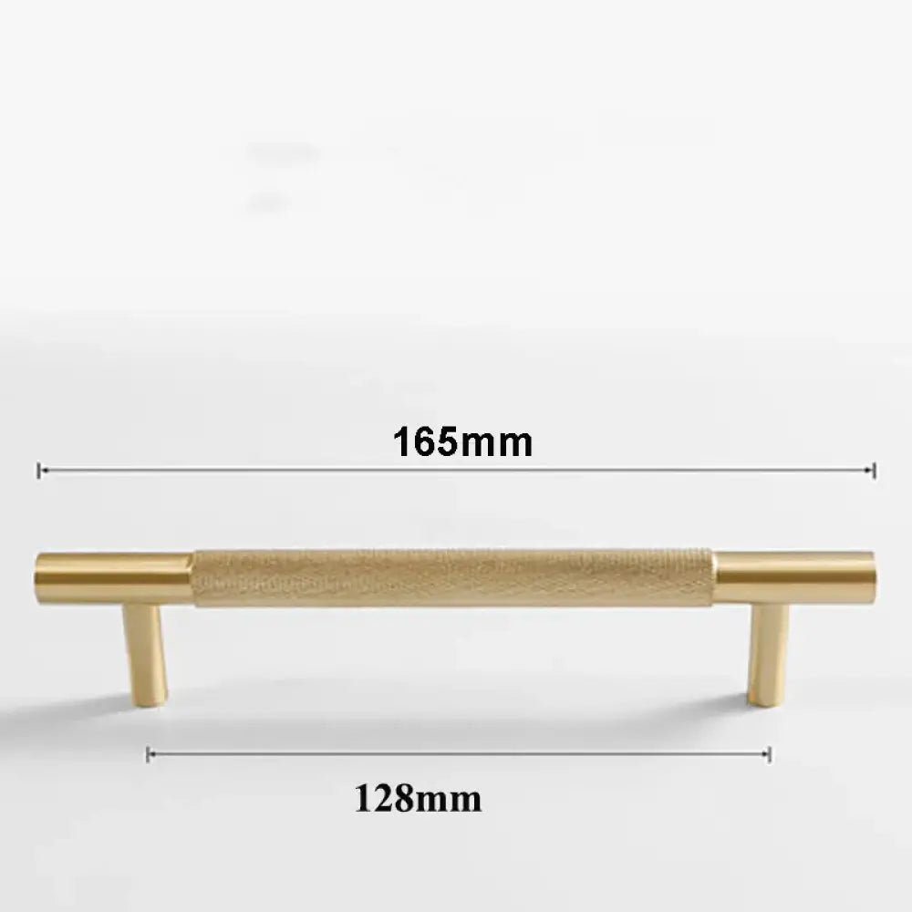 Brass Textured Cabinet Handles – Knurled Wardrobe Pulls and Drawer Knobs for Chest Drawers 9005-165 Handles