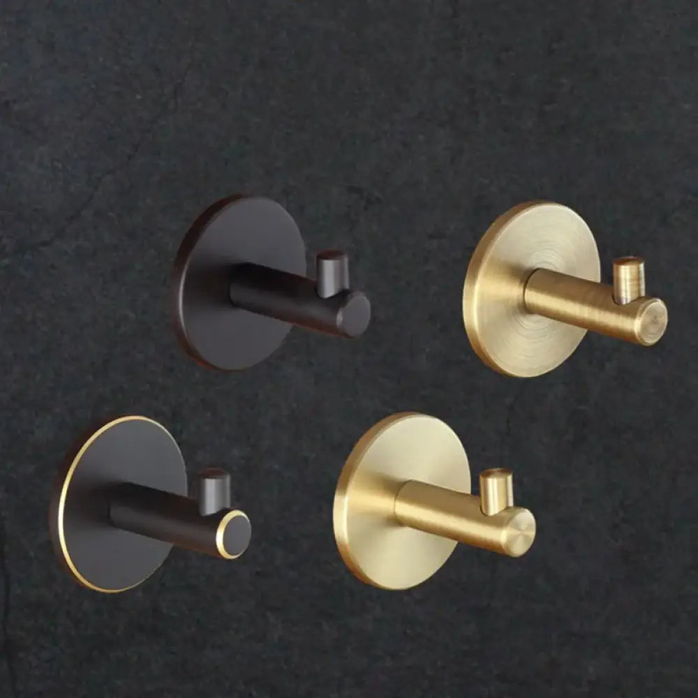 Brass Wall Hook – Gold and Black Towel Hanger for Bathroom Kitchen and Bedroom Storage wall Hook