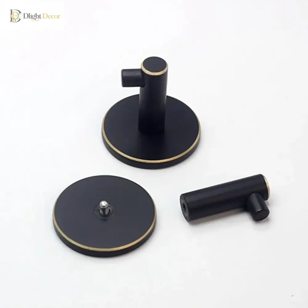 Brass Wall Hook – Gold and Black Towel Hanger for Bathroom Kitchen and Bedroom Storage wall Hook
