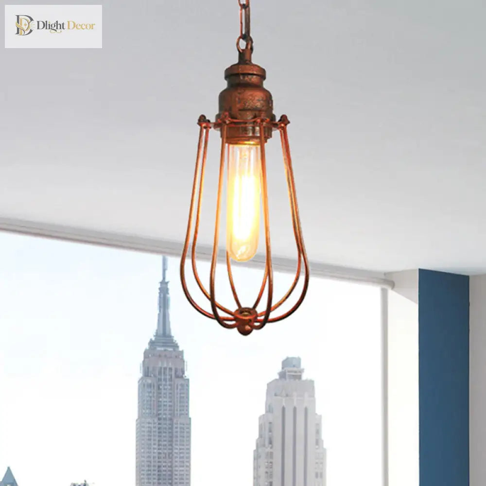 Briella Industrial Pendant Lamp: Rustic Charm For Your Bedroom