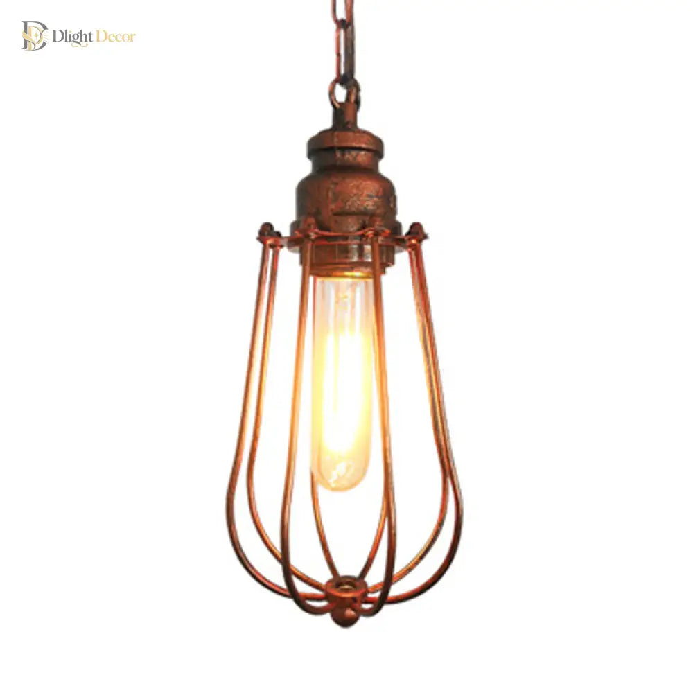 Briella Industrial Pendant Lamp: Rustic Charm For Your Bedroom