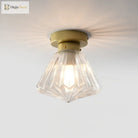 Brielle Modern Brass Flush Mount - Prismatic Elegance** Ceiling Light