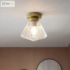 Brielle Modern Brass Flush Mount - Prismatic Elegance** Ceiling Light