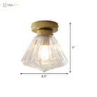 Brielle Modern Brass Flush Mount - Prismatic Elegance** Ceiling Light