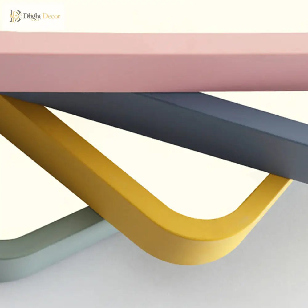 Brighten Your Space With Fun And Color: The Macaron Rectangular Flush Mount Ceiling Light