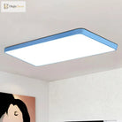 Brighten Your Space With Fun And Color: The Macaron Rectangular Flush Mount Ceiling Light