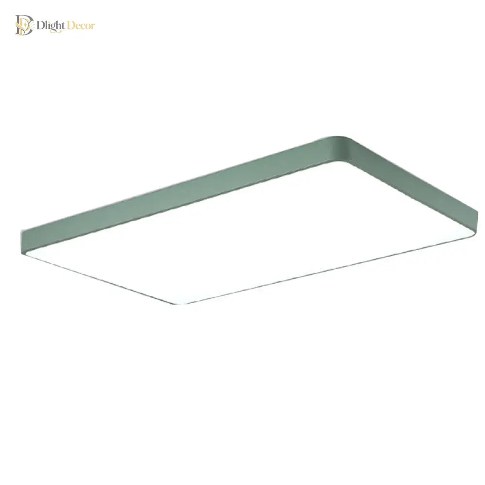 Brighten Your Space With Fun And Color: The Macaron Rectangular Flush Mount Ceiling Light