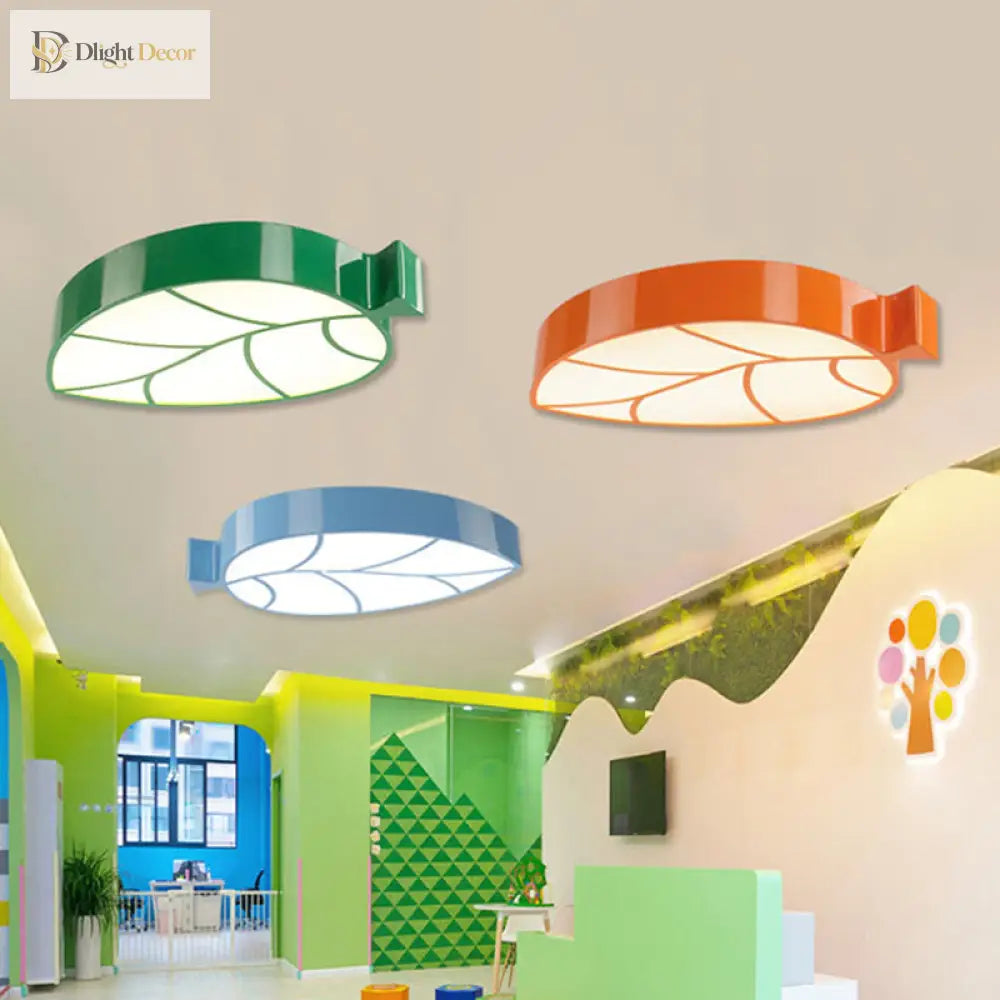 Bring Nature’s Tranquility To Your Nursery: Leaf - Shaped Led Ceiling Light