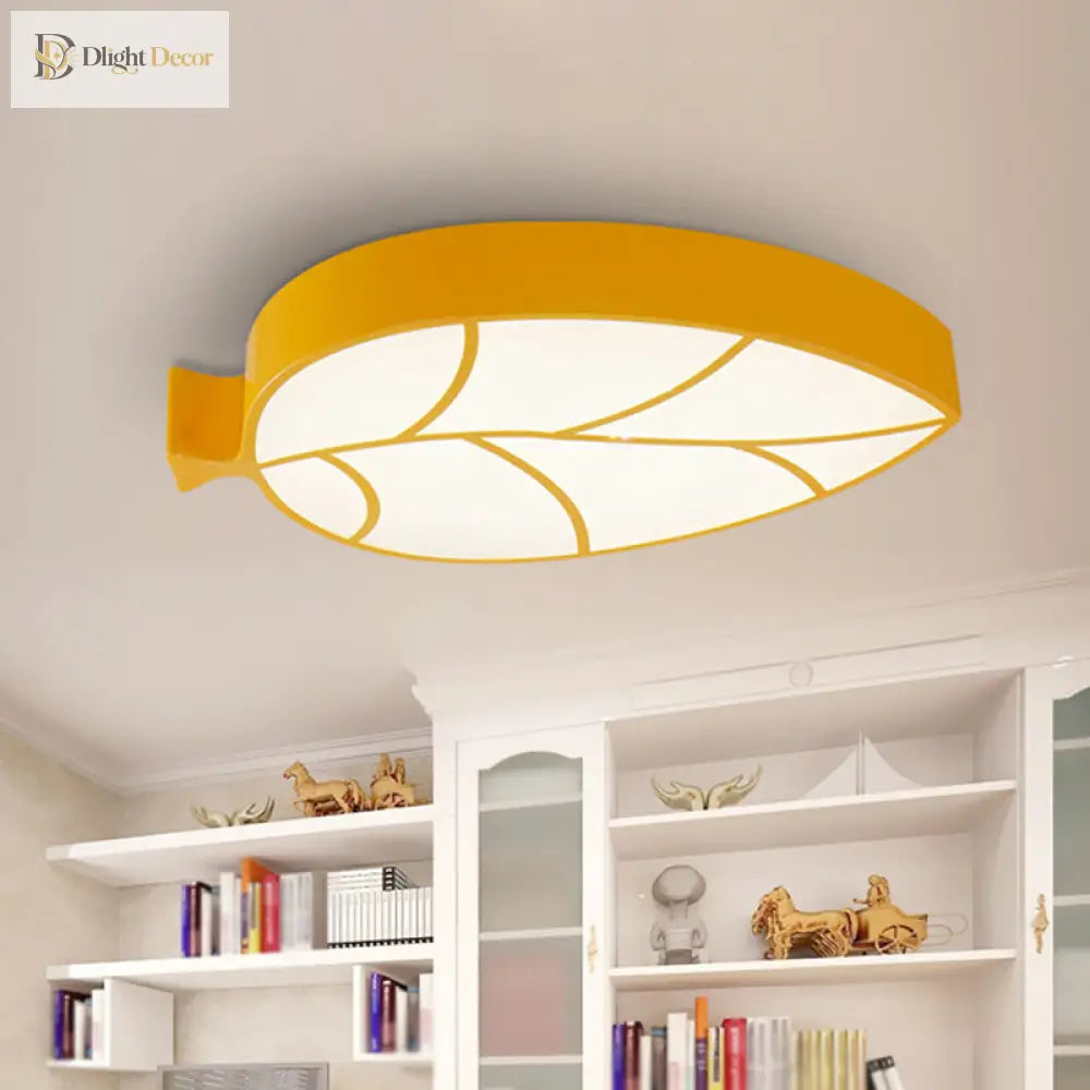 Bring Nature’s Tranquility To Your Nursery: Leaf - Shaped Led Ceiling Light