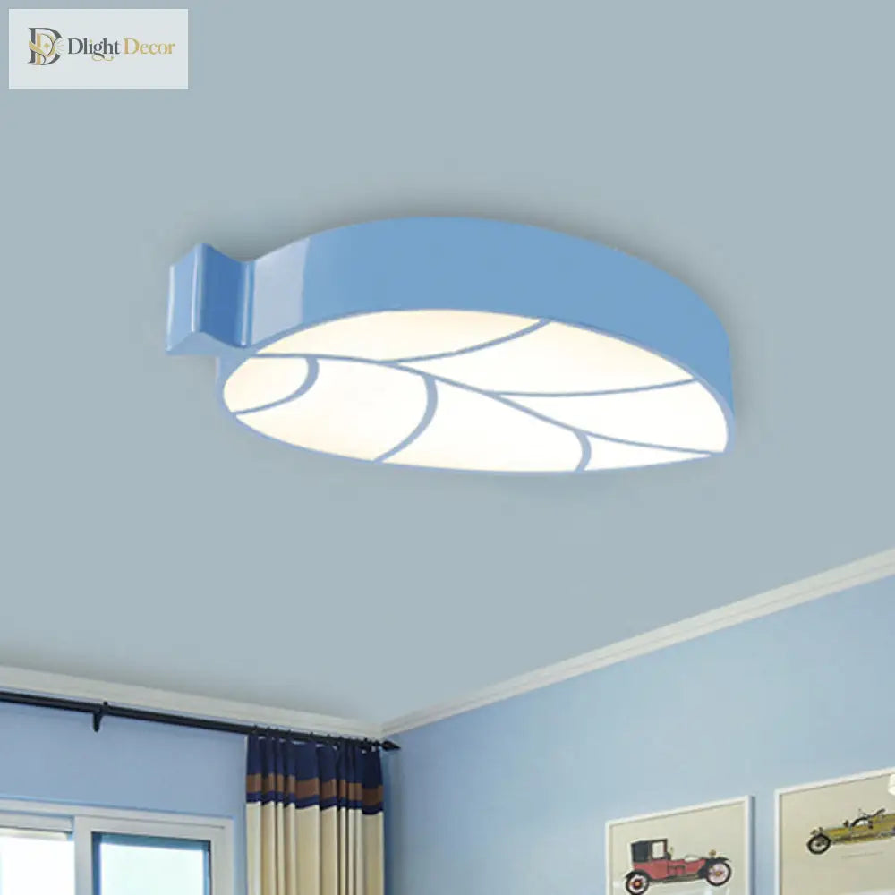 Bring Nature’s Tranquility To Your Nursery: Leaf - Shaped Led Ceiling Light
