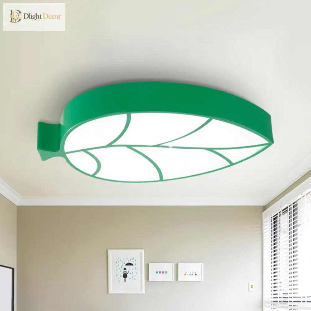 Bring Nature’s Tranquility To Your Nursery: Leaf - Shaped Led Ceiling Light