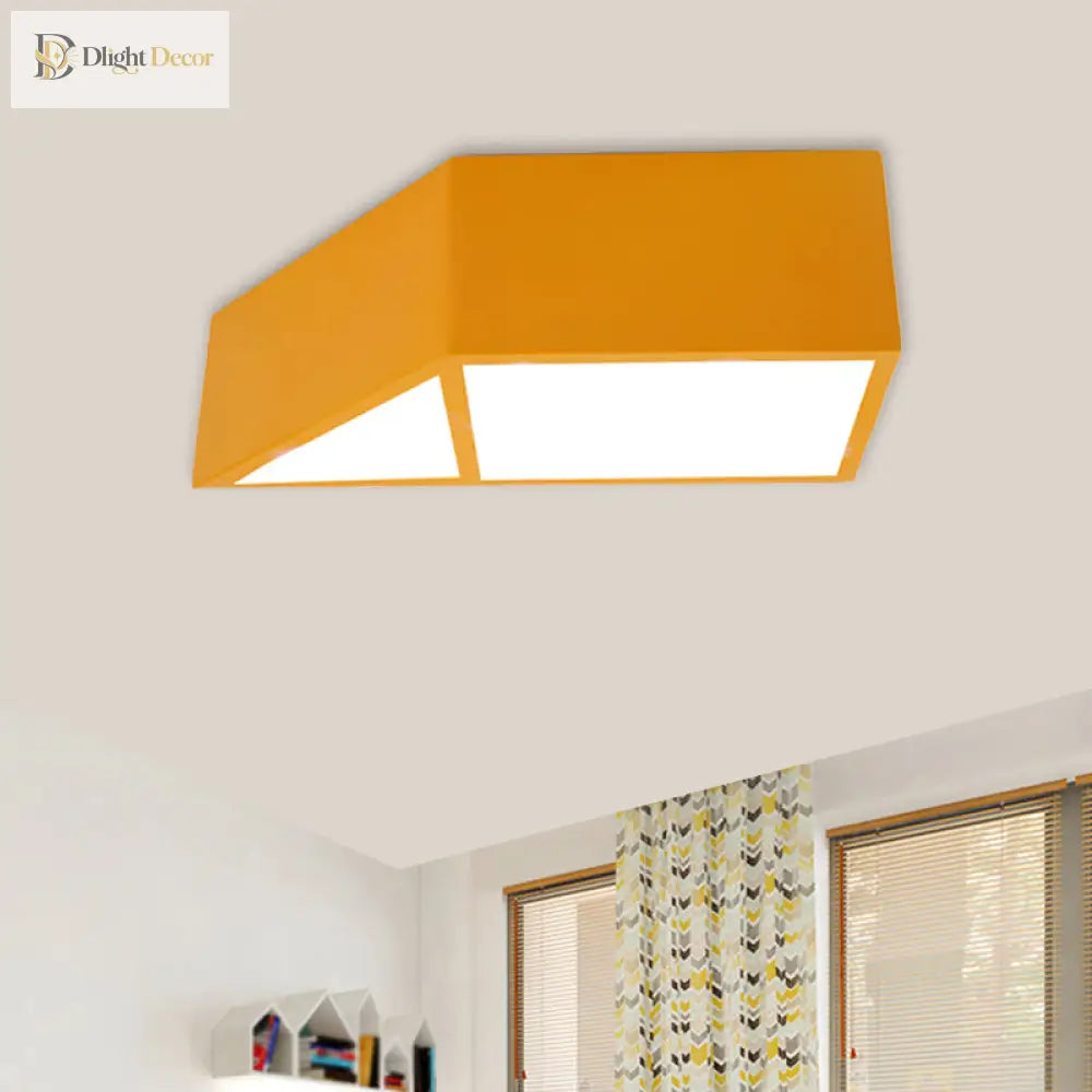 Brooke Playful Trapezoid Ceiling Lamp: Brighten Your Child’s Room With Fun Colors Light Fixtures